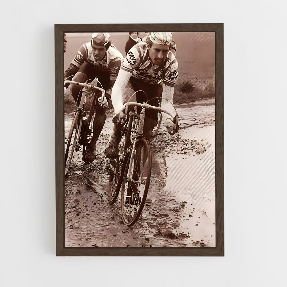 Poster Piste Boueuse – affiche Cyclisme (vue 5)